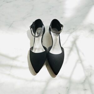 Impo Black Ankle Strap Heels